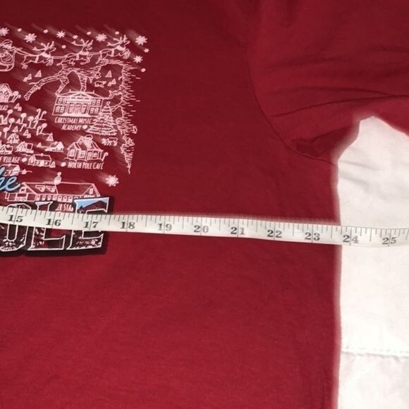 Anvil Gildan Lightweight Red "Greetings From The North Pole" T-Shirt L - Picture 7 of 8